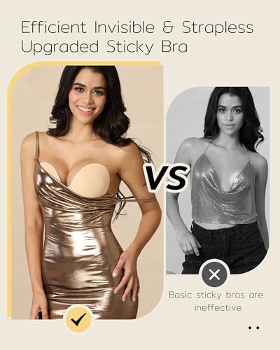 Image of Niidor Sticky Bra Invisible Stick on Bra Backless Strapless Women's Adhesive Bras Ladies Invisible Bras