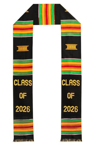 Image of Kente Graduation Stole 2026 | Kente Stole Authentic African Art