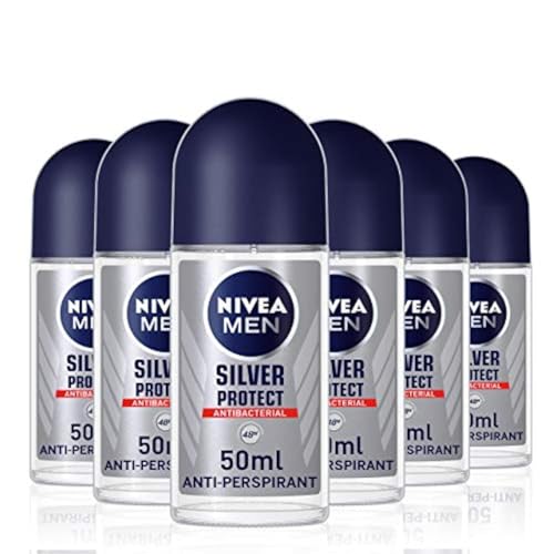 Déodorant Nivea Silver Protect bille lot de 6 la protection antibactérienne pour homme actif
