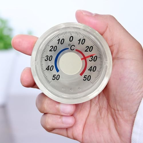 Generic Outdoor stick-analoge thermograaf – raam-thermograaf, raamstick-analoge thermometer, transparante zelfklevende thermometer, hygrometer, raamthermometer - Afbeelding 6