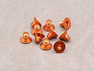 Integy RC Model OBM-AC-031-ASCO 3 x 4mm Machine Type 7075-T6 Countersunk Hex Screw (Orange 10 Pcs)