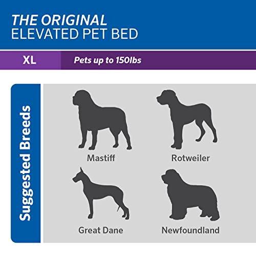 Image of Coolaroo Original Elevated Dog Bed - Breathable Off-The-Ground Pet Bed with Cooling Fabric, Joint Relief & Moisture-Resistant Fabric, 100% Recyclable, Easy Clean, Desert Sand, Large