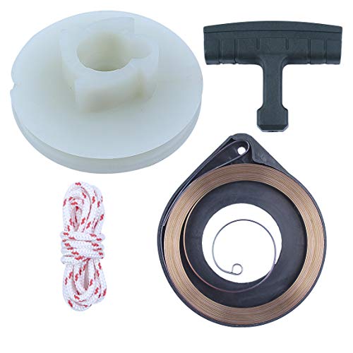 Recoil Starter Pulley Spring Handle Grip Rope Kit For HUS 50 51 55 Rancher
