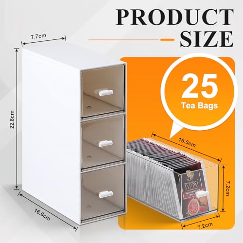 Rangement pour sachets de thé plastique transparent modulable - 3