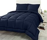 Utopia Bedding 3 Piece King Comforter Set (King/California King, Navy) with 2 Pillow Shams - Down Alternative Comforters for King Bed - Luxurious Brushed Microfiber - Machine Washable