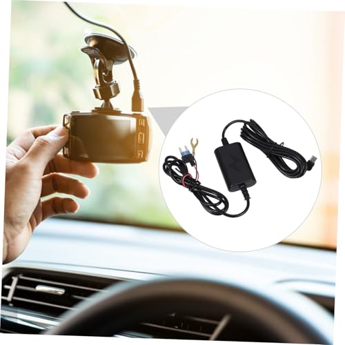 Cable de alimentación 2.5a 12v a 5v con conector mini ángulo derecho para grabadora de coche 5