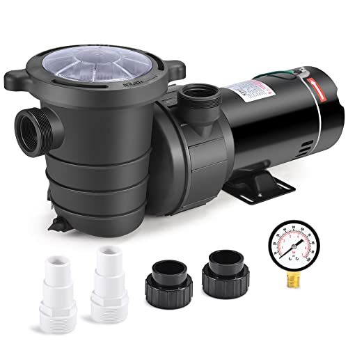 Oswerpon Pool Pump 1.5 HP 115V, Aboveground Pool Pump, 5550GPH Powerful