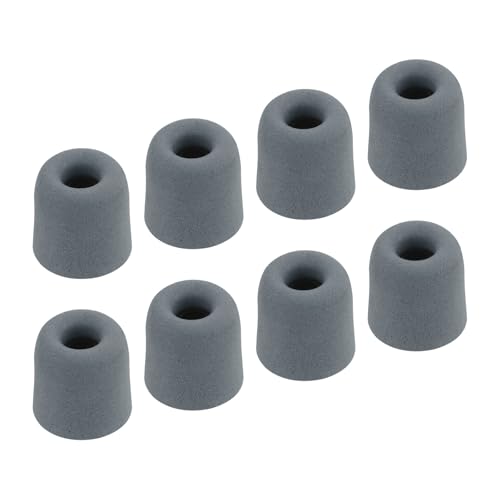 Embouts mousse de rechange argent 3-4mm pour écouteurs intra-auriculaires par MECCANIXITY x8