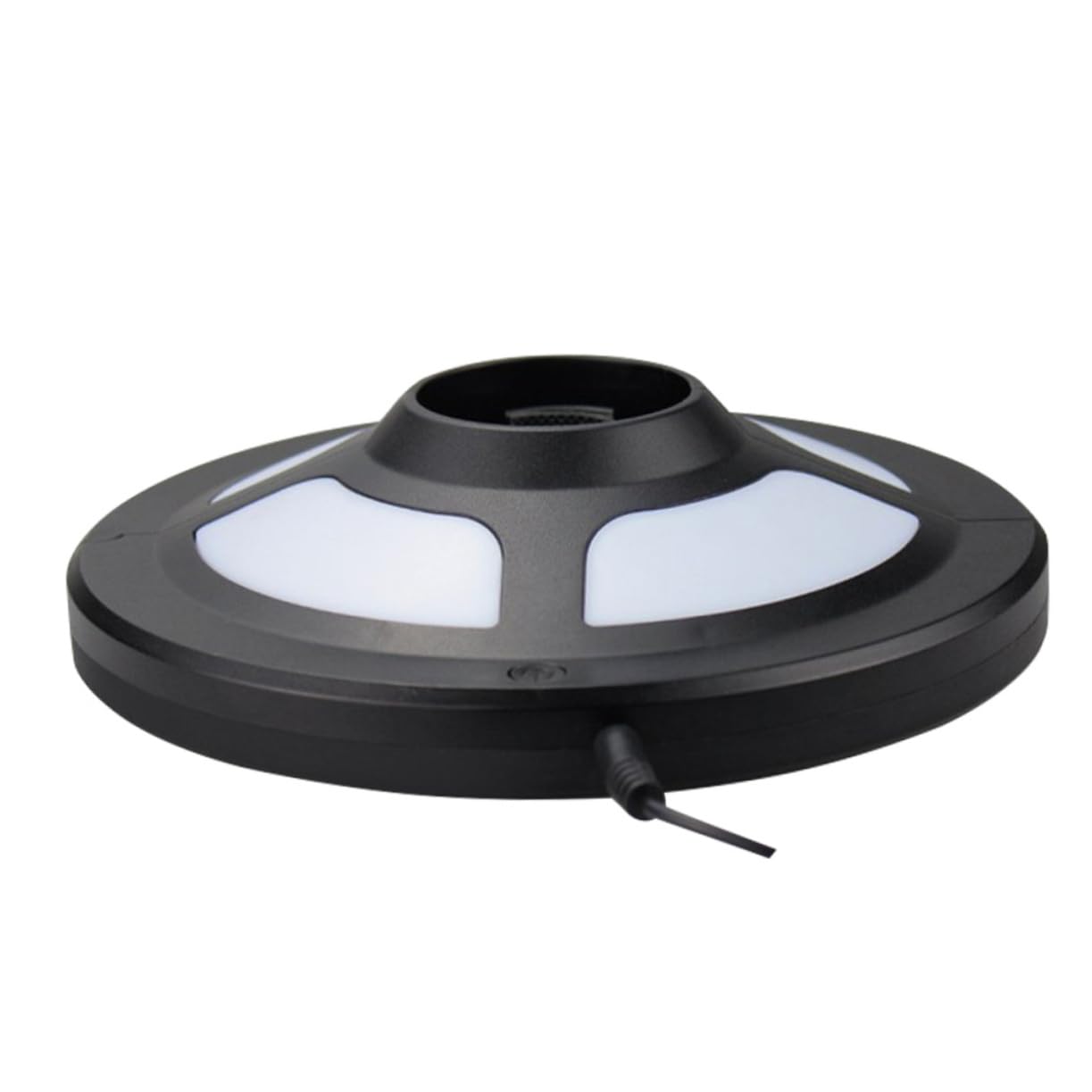 Lampada LED per Ombrello da Esterno Nero in Abs Illuminazione Luminosa e Sicura per Campeggio e Attività Notturne