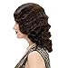 STfantasy Finger Wave Wig 1920s Retro Mid Length Long Curly Synthetic Hair for Women Cosplay Halloween Party Costume (Brown)