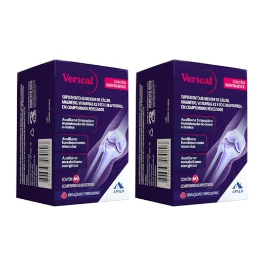 Verical - Cálcio, Magnésio, Vit K2 E D3 + Resveratrol - KIT 2CX C/60