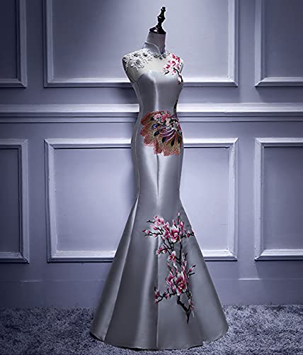 Keting Mermaid Flower Pattern Satin Corset Prom Party Bridesmaid Dress Evening Shower Pageant Celebrity Gown for Wedding4