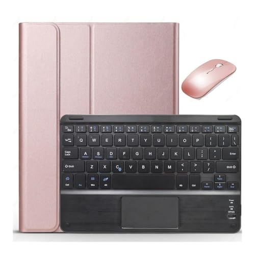 Étui en Cuir Synthétique Rose Gold avec Clavier Amovible pour Samsung Galaxy Tab S7 FE