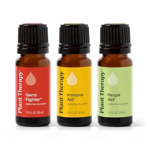 Plant Therapy Wellness Sampler Set - Immune Aid, Germ Fighter & Respir Aid - Pure Essential Oils for Seasonal Threats