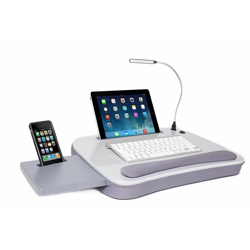 See full amazon price history chart for GOODMARTS Multi Tasking Memory Foam Lap Desk Laptop Table for Bed with USB Light (Silver) - Supports Laptops Up to 15 Inches GOODMARTS Multi Tasking Memory Foam Lap Desk Laptop Table for Bed with USB Light (Silver) - Supports Laptops Up to 15 Inches (B09XDDLNVT) Amazon Price History, Amazon Price Tracker