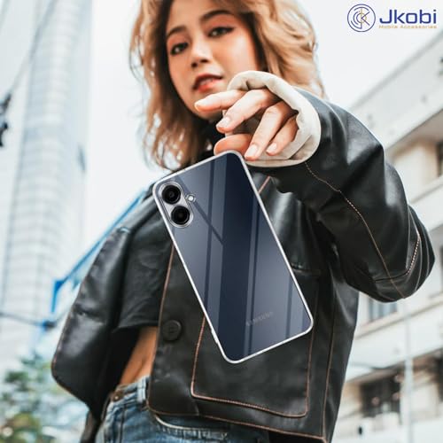 Image of Jkobi Back Cover for Samsung Galaxy A06 (Silicone Clear Shockproof Case with Camera Protection | Soft and Flexible | Transparent)
