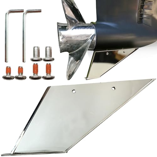 WOLIDAODAO 27211 Skeg Guard Stainless Steel Cover Guard Protector Fits Some Mercury 75-90-115-135-150-175-200-225-250-275-300hp with Drain Repair Skeg was Broken Off and Improved Steering Difficulty