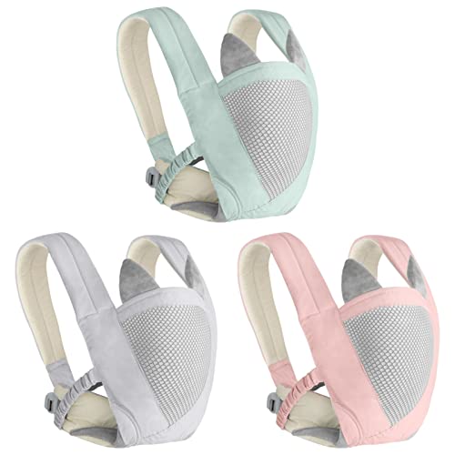 Huifen Baby Carrier, Shoulder Strap Grid Breathable Infant Sling Butterfly Buckle Stretchy Adjustable Front Facing, All Position Backpack For 3-36 Month Baby To Toddler Girl And Boy 7-40 Lbs (Grey) #TOP7