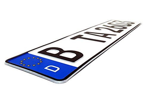 TA TradeArea 1 DIN-zertifiziertes Kfz-Kennzeichen in der Standard-Größe 520x110 mm inklusive Parkscheibe passend für… – Bild 5