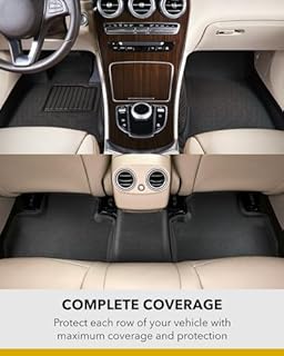 3D MAXpider Second Row Custom Fit All-Weather Floor Mat for Select Lexus RX350/330 Models - Kagu Rubber (Black)