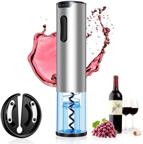 MISTPURE Sacacorchos eléctrico automático con botón de un Solo Clic, Recargable, con luz LED, for casa, Fiesta y Restaurante.