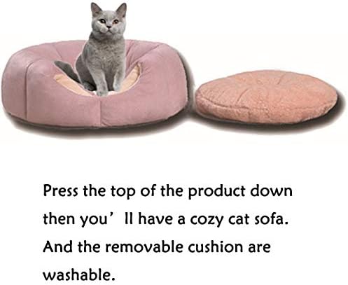 review Cat House Soft Warm Cat Condo Frustum-Shape Puppy Dog Bed Cat Hideout Stylish Cat Bed Cat Hut Hideaway for Winter to Cat or Puppy
