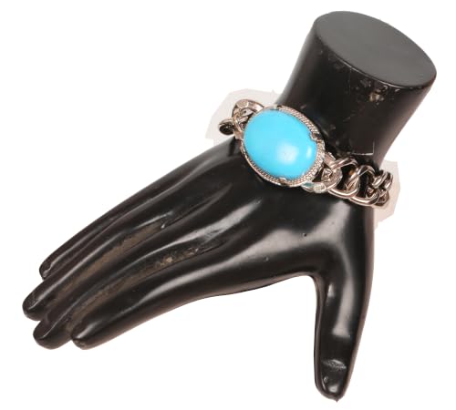 Image of Touchstone Indian bracelets for women mixed metal cuff crystal rhinestones bracelet handcrafted wrist enhancer free size designer in gold or oxidized white tone