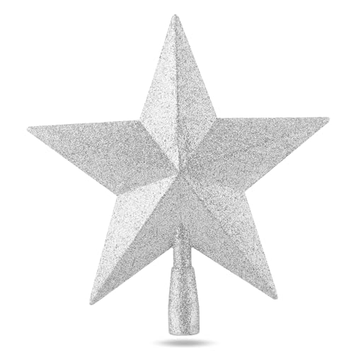 Stern Silber Christbaumspitze Baumspitze Spitze Aufstecker für...