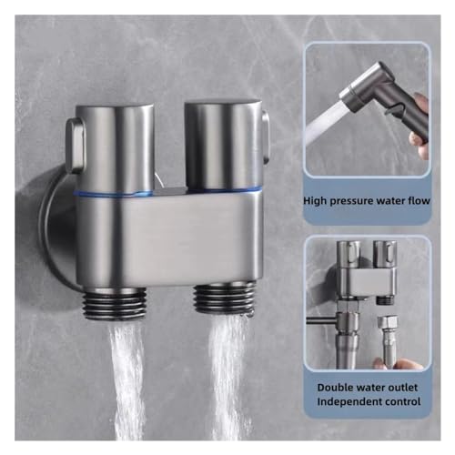 Rociador de bidé de mano con control de presión ajustable para ducha íntima de baño 8