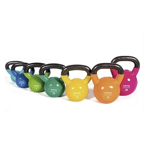 Kettlebell Studio evergy 10 KG Home. Pesa Rusa. Kettlebell Swing, Snatch, Clean,Press o Sentadilla. Pesos Fitness para Gym en casa. Kettlebells Crossfit. Pesas Rusas Gimnasio en casa. - imagen 3