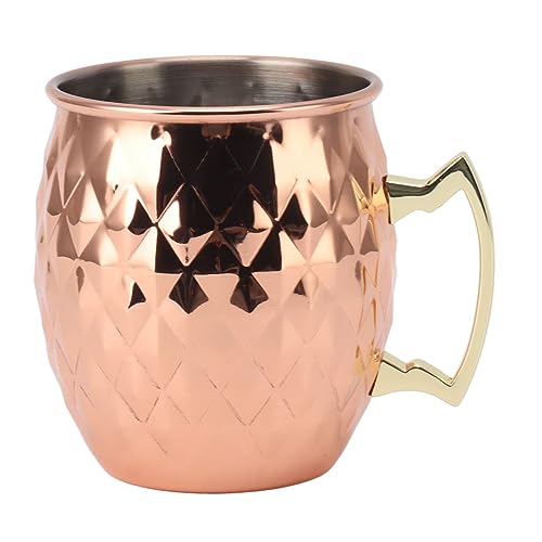 Canecas de Vinho Tinto, 304 Canecas de Aço Inoxidável Moscou, Duráveis, Alça Ergonômica Requintada p