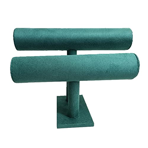 Bustlwor Sammetsarmband, armbandshållare, sammetssmycke, förvaringssystem, avtagbara, 2 våningar, för smycken, klockor, kedjor, armband, diadem, stativ