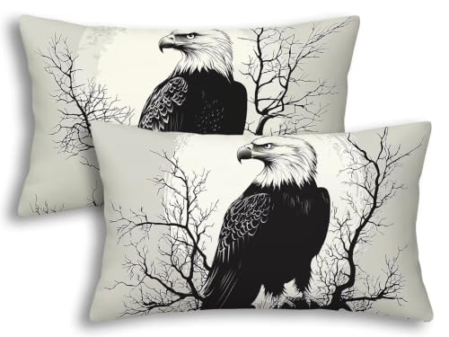 Fundas cojines 40x80 gris con relieve de águila en terciopelo rectangular para cama de lujo 2