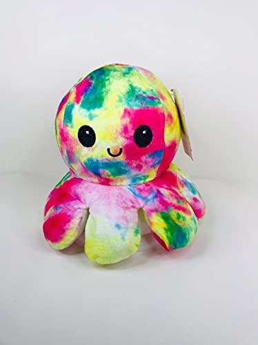 Polvo reversível fofo , mostre seu humor com o polvo divertido do tiktok (vermelho com rosa)