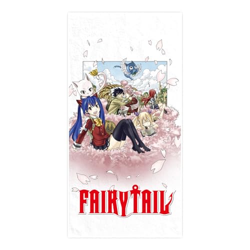 SAKAMI - Fairy Tail – Sakura Bloom – Serviette de Plage – 150 x 75 cm – Original & sous Licence