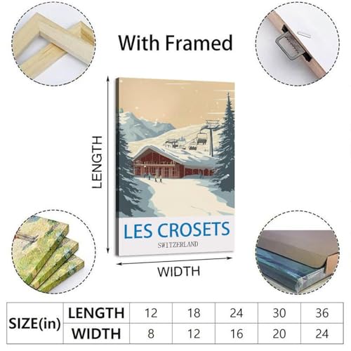 Poster Les Crosets Suisse impression de qualité supérieure LNBIAND