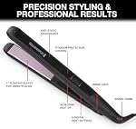 Remington 1" Anti-Static Flat Iron with Floating Ceramic Plates and Digital Controls, Hair Straightener, Purple, S5500