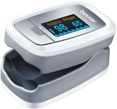 Beurer PO30 Pulse Oximeter | Determination of heart rate and arterial oxygen saturation for those with medical conditions | Suitable for high-altitude sports | Small and lightweight | Medical device