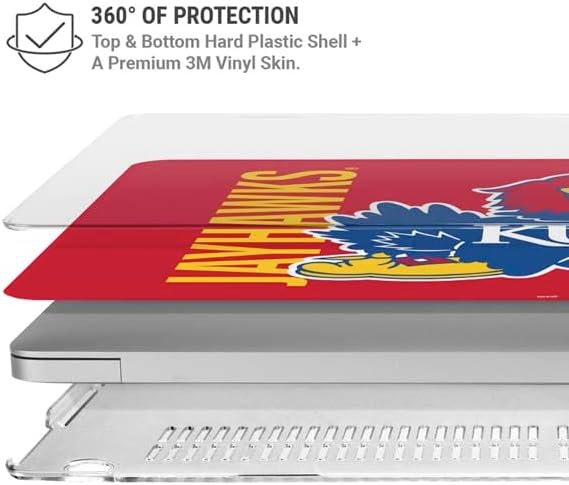 Skinit Case + Skin Compatible with MacBook Pro 16in (2019-20) - Officially Licensed Jayhawks KU Design