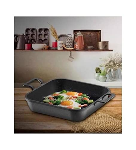 Cookware Asya Döküm Sahan 18 CM Siyah Kare ZK-972