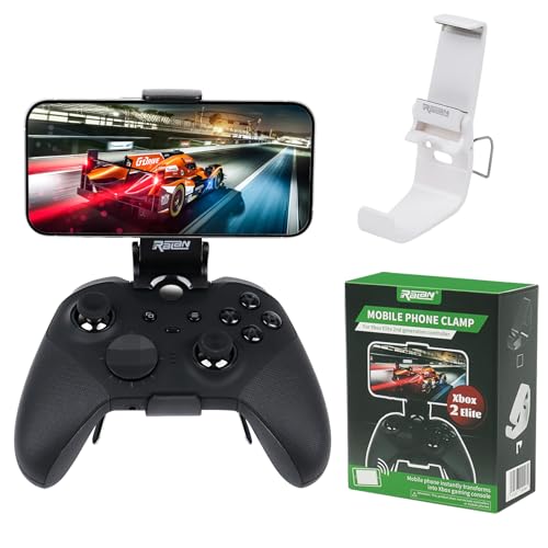 RALAN Phone Mount Holder for Xbox Elite Controller Series 2-Accessories, Adjustable Mobile Gaming Clip