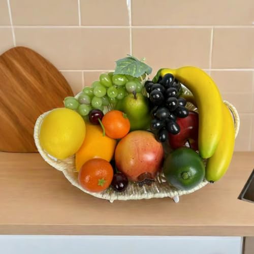 Generic HC2412-17 17Pcs Artificial Mixture Fruits,Simulation Fruit Props For Photography Display, Lifelike Realistic Fake Fruits Home Decor Craft Fruit Set Fake Grapes Fake Banana thumb #4