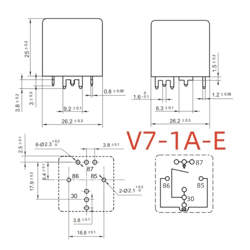 Relais YAL-124DMP 70A puissance commutable 12V 24V à 4 broches robustes
