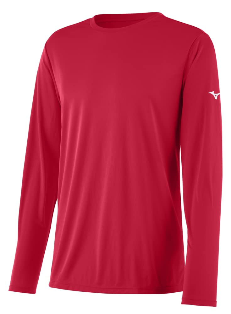 Mizuno Men's Nxt Long Sleeve Tee T-Shirt, Red, Small