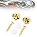 Gold Metal Guitar Strap Button Locking Secure Lock Universal Guitar Strap End Pins for Acoustic, Electric, Bass, Ukulele with Stylish Aesthetics, Easy Replacement Design