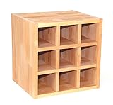 regalwürfel buche  Weinregal aus Echtholz Buche geölt, Flaschenregal (Regalwürfel mit Flascheneinsatz), echtes Holz, erweiterbar, echtes Holz