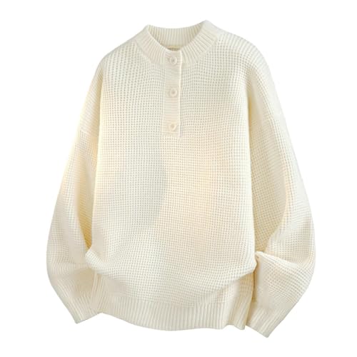Pull en tricot pour homme col rond manches longues hiver et automne