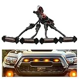SDPVorn Front Grill Rapto r Lights for Tacoma TR D Pro OEM Grill 2016 2017 2018 2019 2020 2021 2023 3rd Gen Tacoma Led Grille Lights with 15A Fuses Wiring Harness Waterproof IP68 Amber Lights