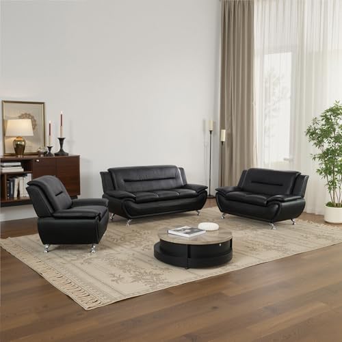 Leather Sofa Set for Living Room 3 Piece Living Room