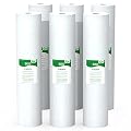 VEGEBE 20 Micron Water Filter 20" x 4.5" Replacement Cartridge, 20-inch Sediment Pre-Filters for Whole House Water Filtration, Compatible with SDC-45-2020, FPMB5-20, P5-20, FP25B, 6-Pack